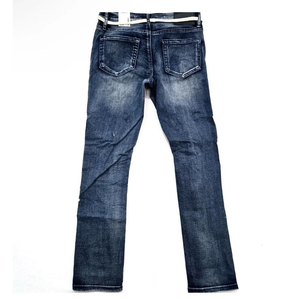 Rue21‎ Premium Men Skinny Fit Distressed Patchwork Jeans 32x30